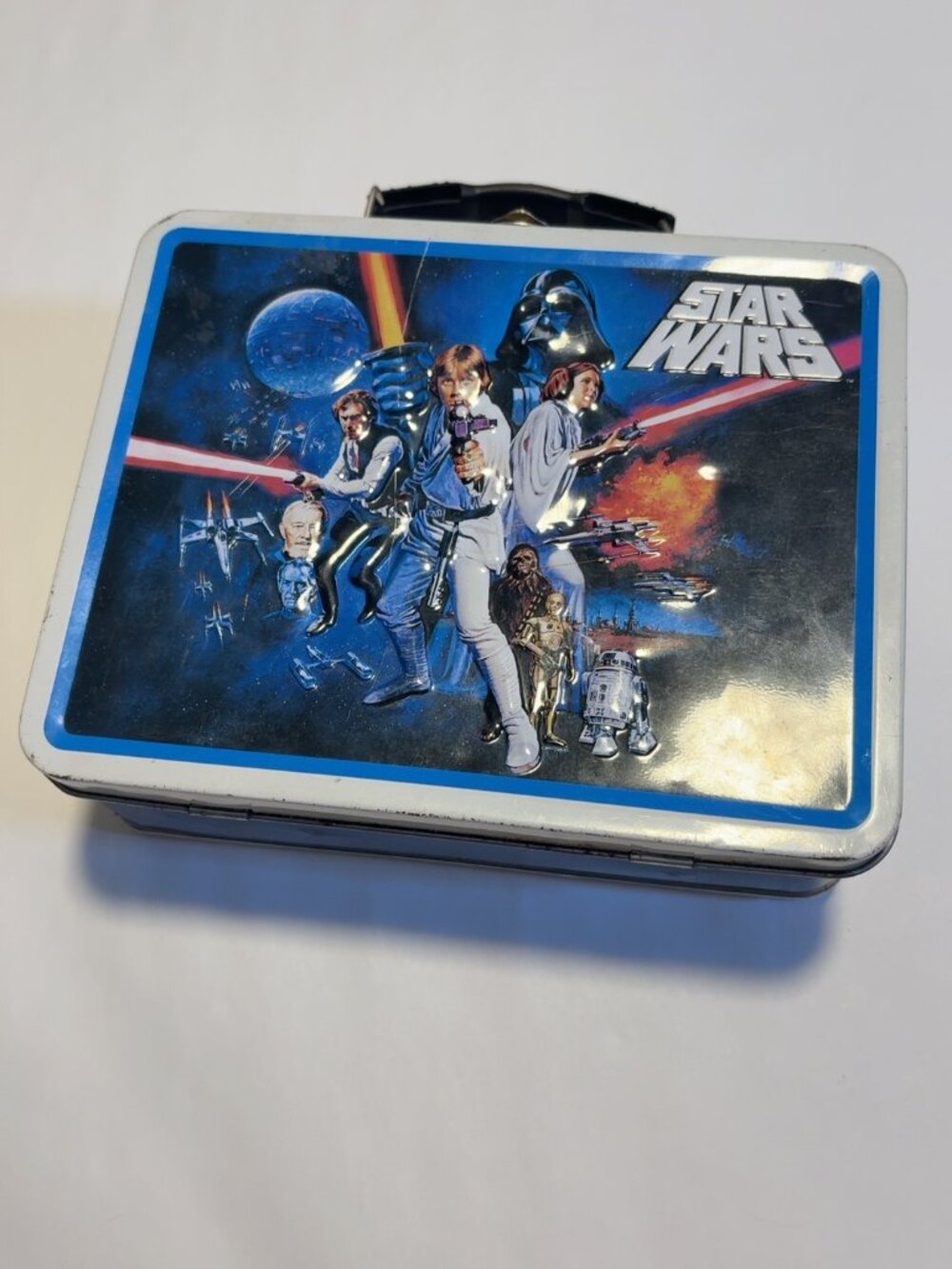 Star Wars Classic Metal Lunch Box Darth Vader Luke Leia Han Solo Collectible Tin